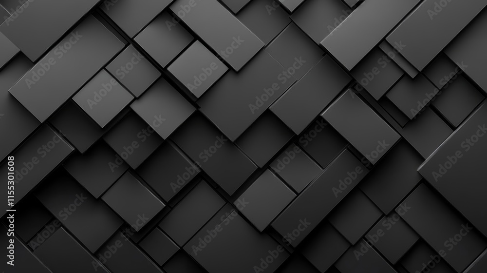 A textured background of overlapping black rectangles creating a modern and abstract design. A textured background of overlapping black rectangles creating a modern and abstract design.