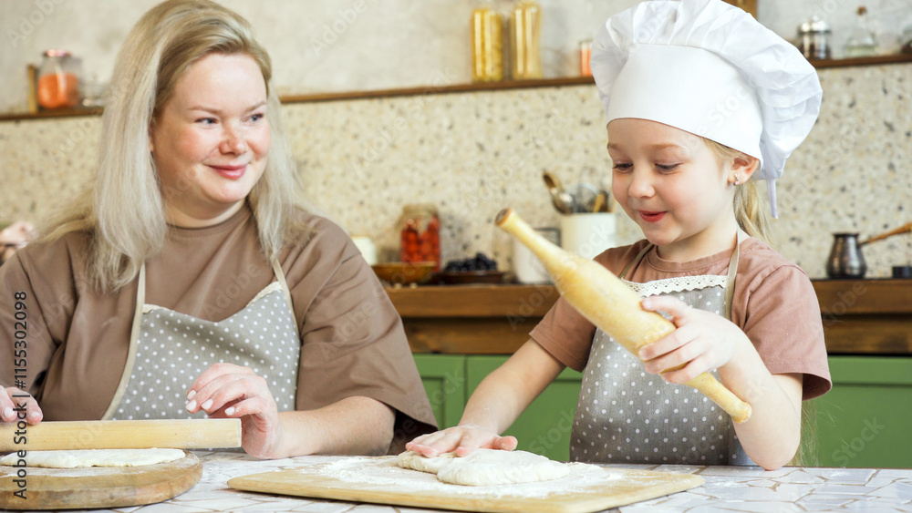 Little baker with a rolling pin Little baker with a rolling pin