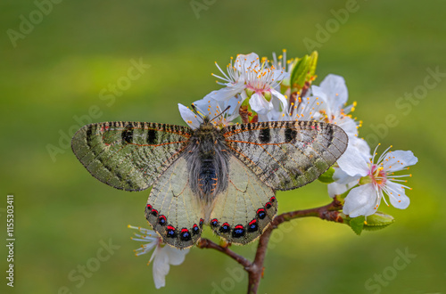 False Apollo butterfly (Archon apollinus) on plant