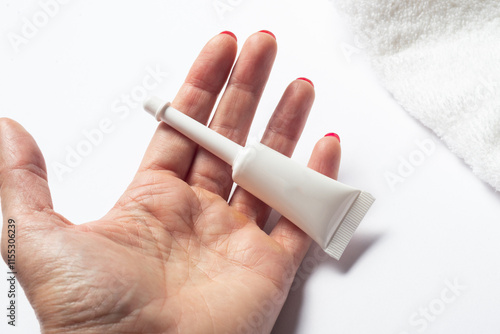 Package, plastic tubes for woman vaginal cream, treatment