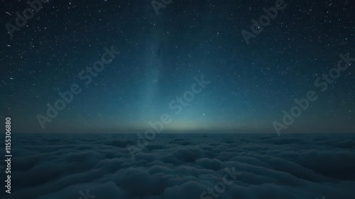 Wallpaper Mural Starry night sky, vast, dark clouds below, adventure, sky,night Torontodigital.ca