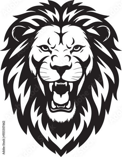 Wallpaper Mural lion vector silhouette Torontodigital.ca