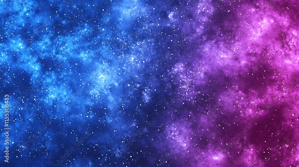 Fototapeta premium Vibrant Cosmic Nebula: A Stunning Digital Painting in Vivid, Dreamlike Style. AI Generated