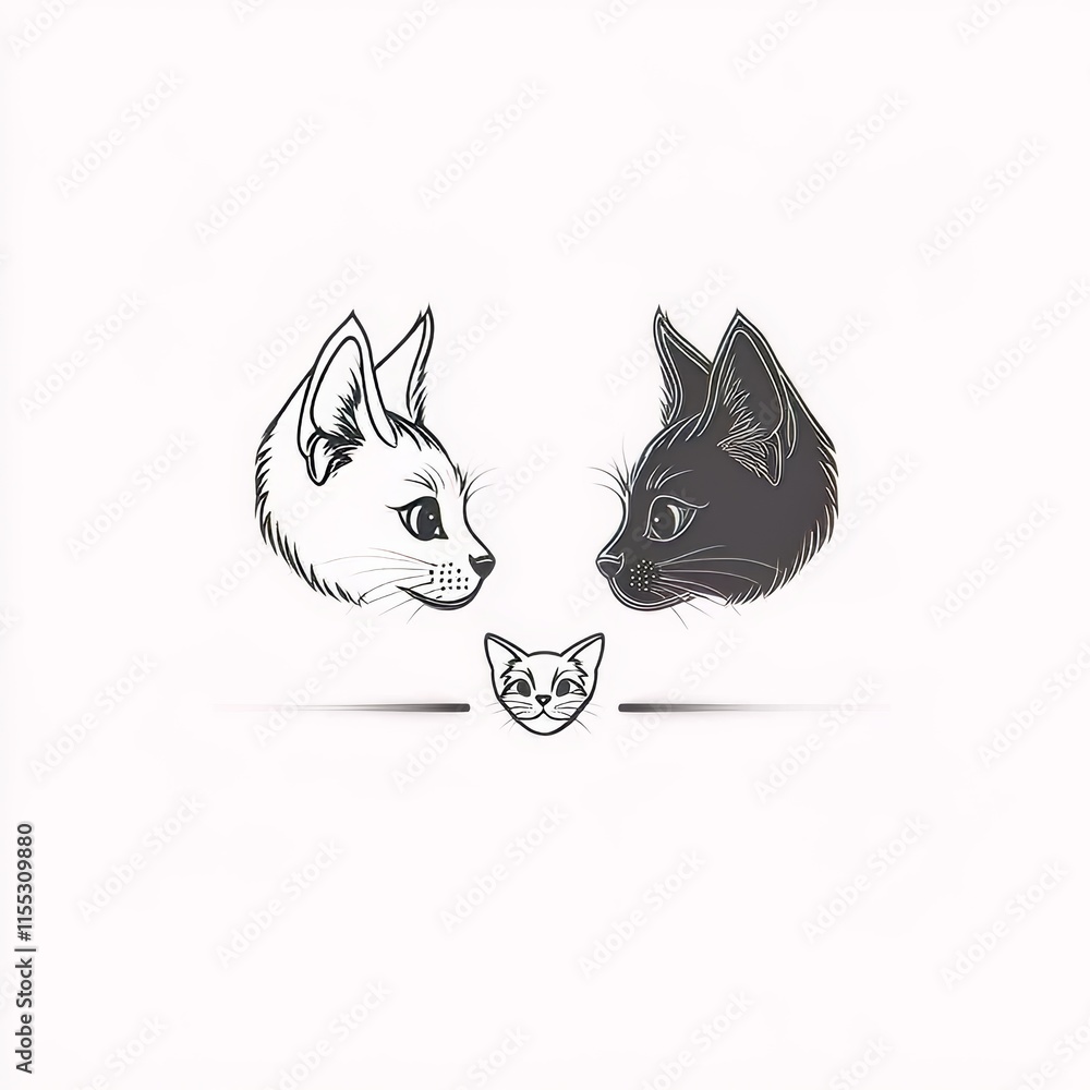 Dog and cat logo collection. Icon template elements Dog and cat logo collection. Icon template elements