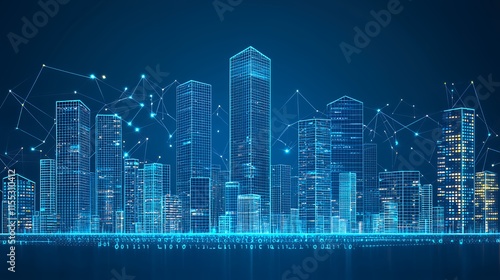 Futuristic Smart Cityscape: A Digital Metropolis