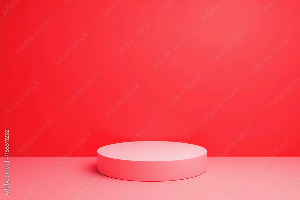 Minimal background, mock up with podium for product display,Abstract white geometry shape background minimalist Valentine's day pink background Minimal background, mock up with podium for product display,Abstract white geometry shape background minimalist Valentine's day pink background