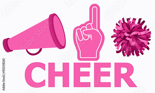 Cheerleading items vector
