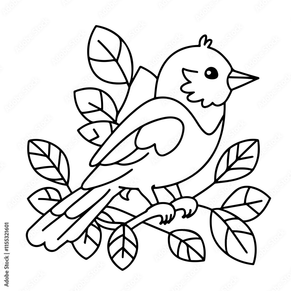 Baby Blue bird line art vector design Baby Blue bird line art vector design
