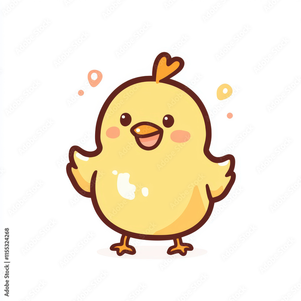 Cute and Cheerful Yellow Chick Character with Bright Eyes and a Playful Expression for Illustrations, Children’s Content, and Seasonal Designs Cute and Cheerful Yellow Chick Character with Bright Eyes and a Playful Expression for Illustrations, Children’s Content, and Seasonal Designs