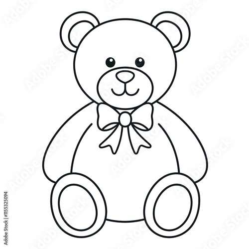 teddy bear coloring page drawing