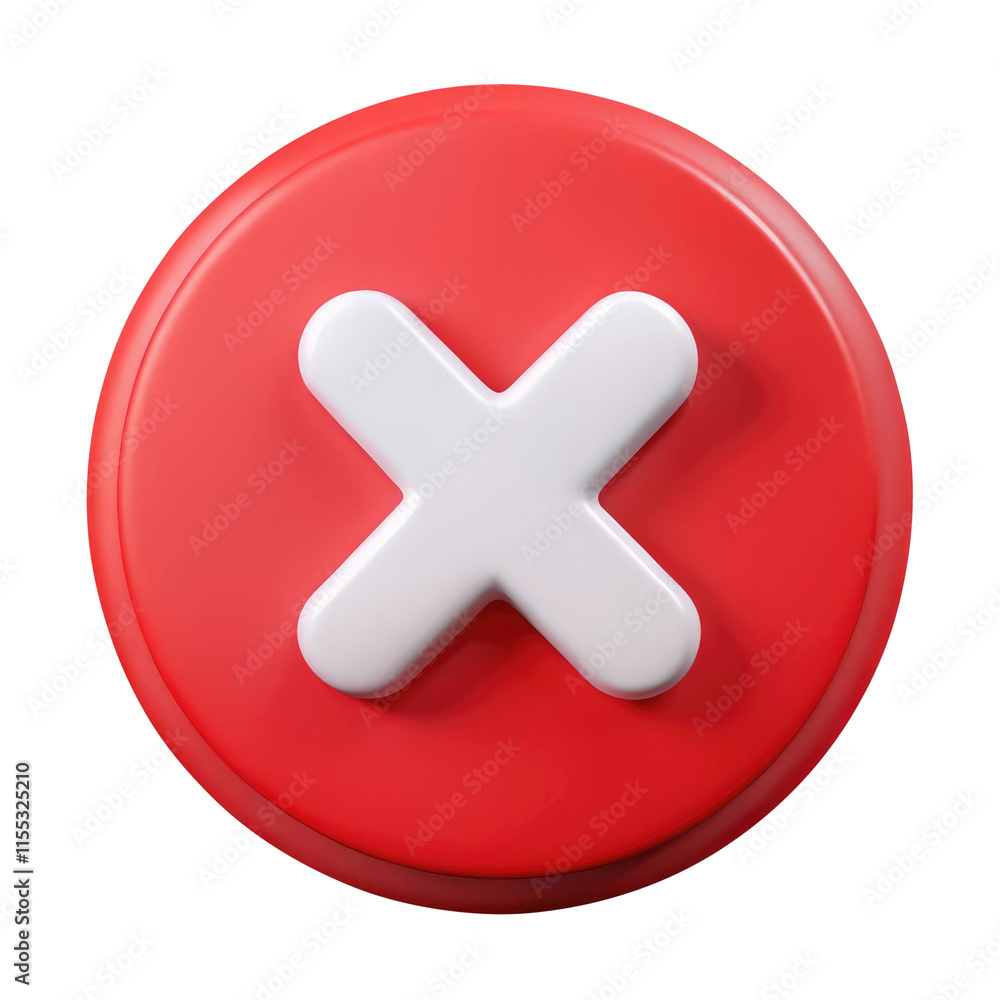 red cross button 3d icon in cartoon plastic style minimal isolated on transparent white background, clipping path red cross button 3d icon in cartoon plastic style minimal isolated on transparent white background, clipping path