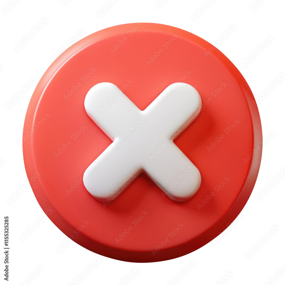 red cross button 3d icon in cartoon plastic style minimal isolated on transparent white background, clipping path red cross button 3d icon in cartoon plastic style minimal isolated on transparent white background, clipping path