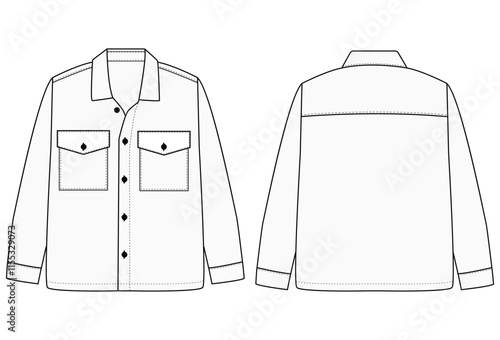 shacket jacket man fashion vector illustration design