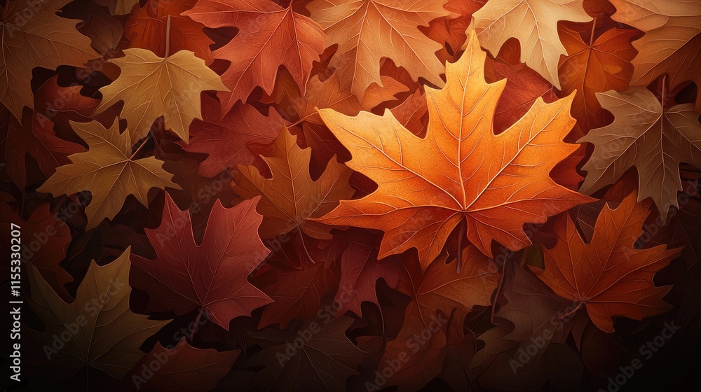 Vibrant Autumn Leaves Background with Rich Orange and Brown Colors Capturing the Essence of Fall Season in Nature's Beautiful Palette Vibrant Autumn Leaves Background with Rich Orange and Brown Colors Capturing the Essence of Fall Season in Nature's Beautiful Palette