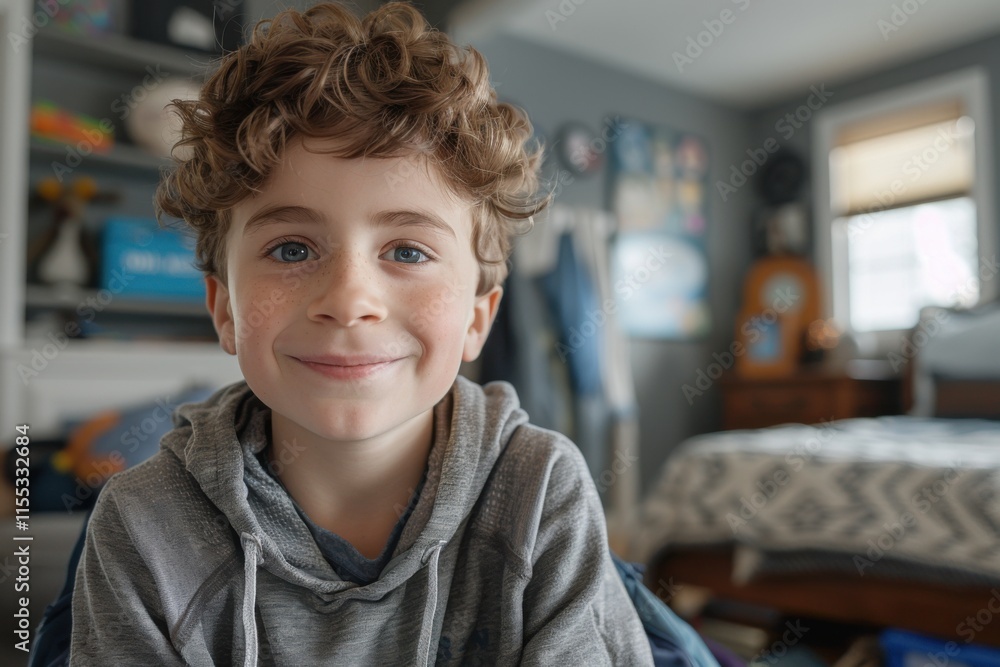 A cheerful preschooler smiles broadly in a cozy, well-lit room with soft hues, embodying joy and innocence after completing a task. A cheerful preschooler smiles broadly in a cozy, well-lit room with soft hues, embodying joy and innocence after completing a task.