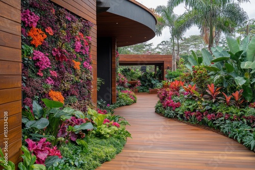 Lush Tropical Garden Pathway