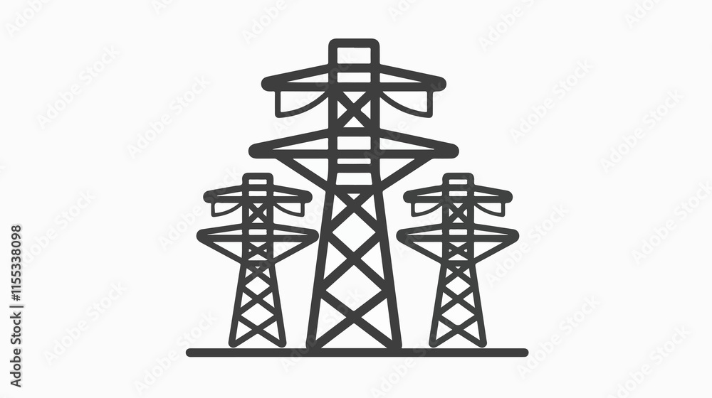 Smart Grid Energy Icon for Renewable Technology Conceptual Design Smart Grid Energy Icon for Renewable Technology Conceptual Design