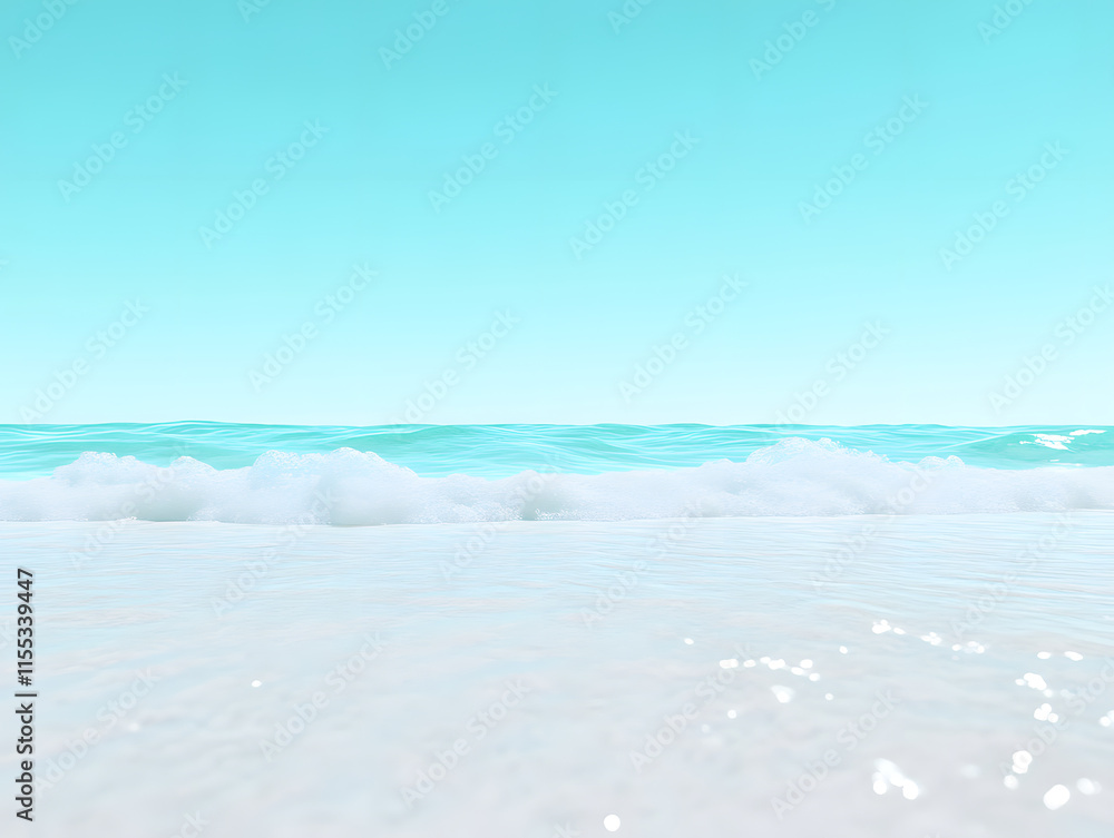 Tranquil ocean waves at beach coastal location nature scene clear skies serene viewpoint relaxation concept Tranquil ocean waves at beach coastal location nature scene clear skies serene viewpoint relaxation concept
