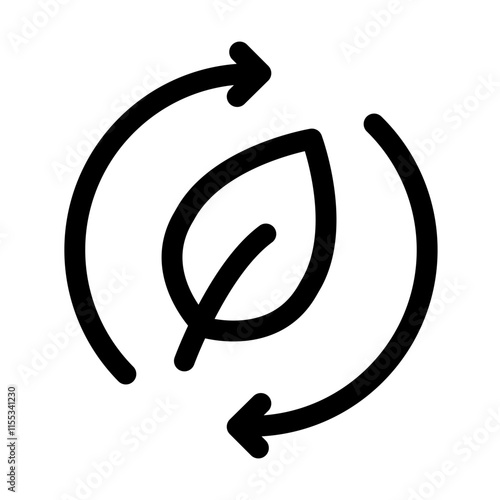 Leaf ecology symbol - renewable energy, sustainability and ecology icon.