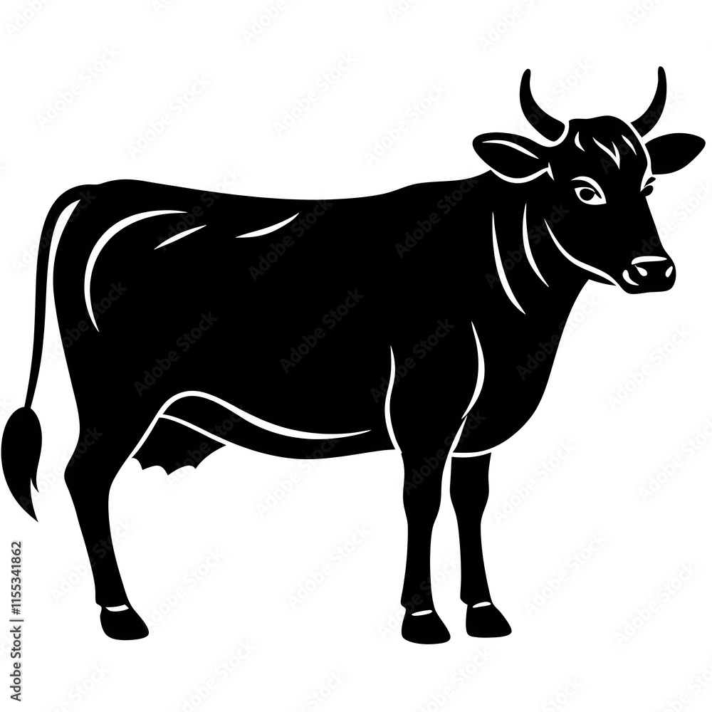 silhouette of a cow silhouette of a cow