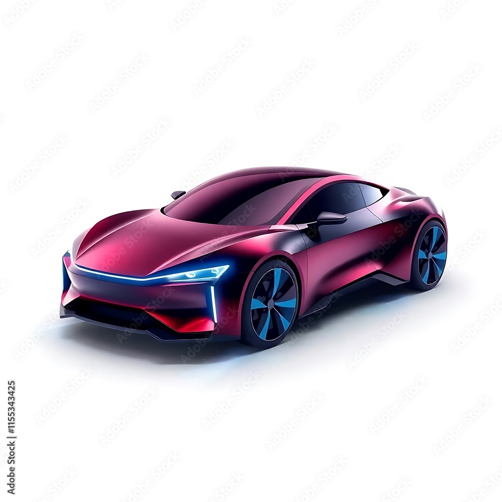 Modern Car Realistic vehicle with creative style Modern Car Realistic vehicle with creative style