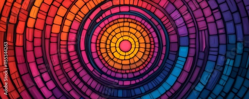 Digital transformation enhanced by integration and adoption, an abstract representation of glowing circular patterns representing adoption cycles.