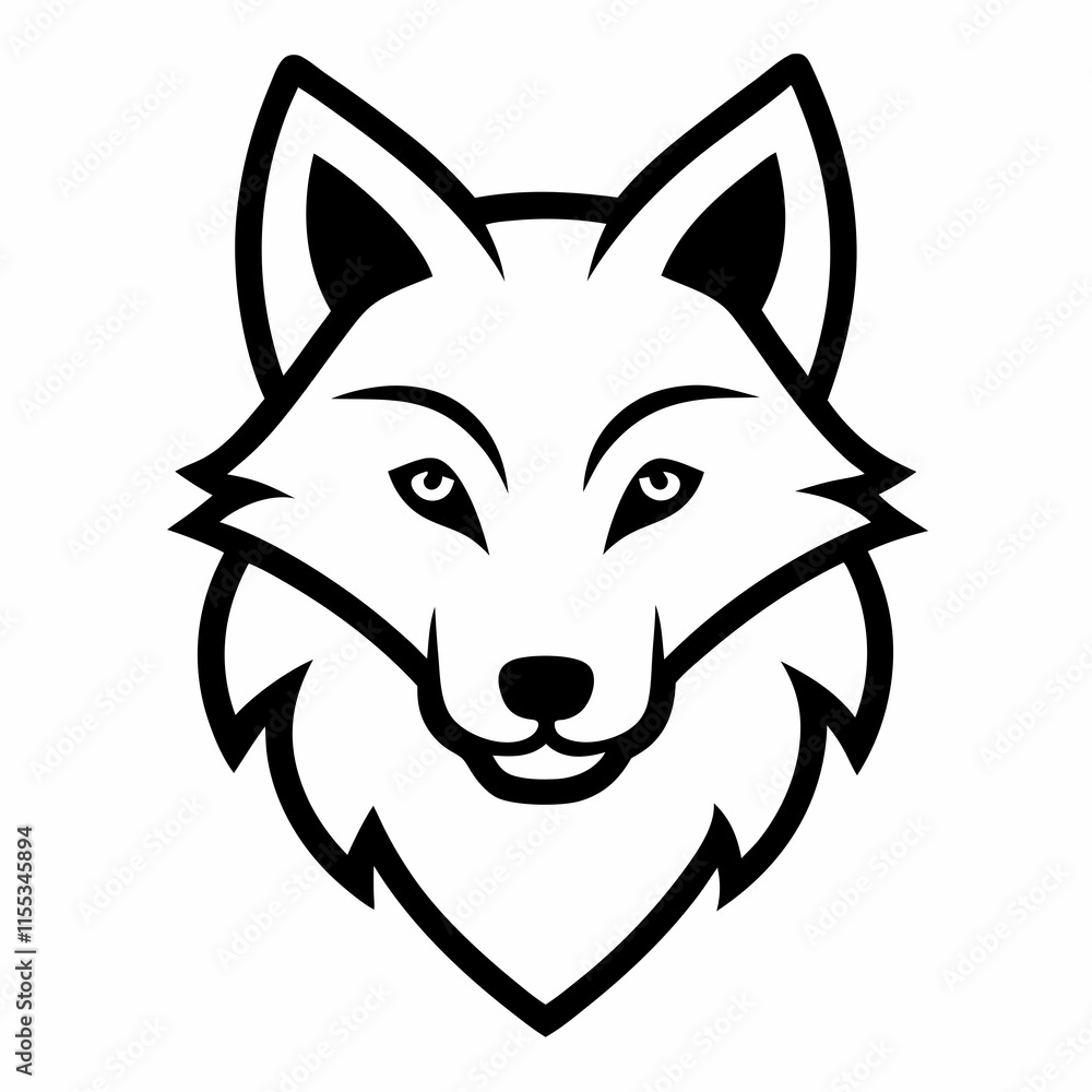 Obraz premium vector illustration of wolf