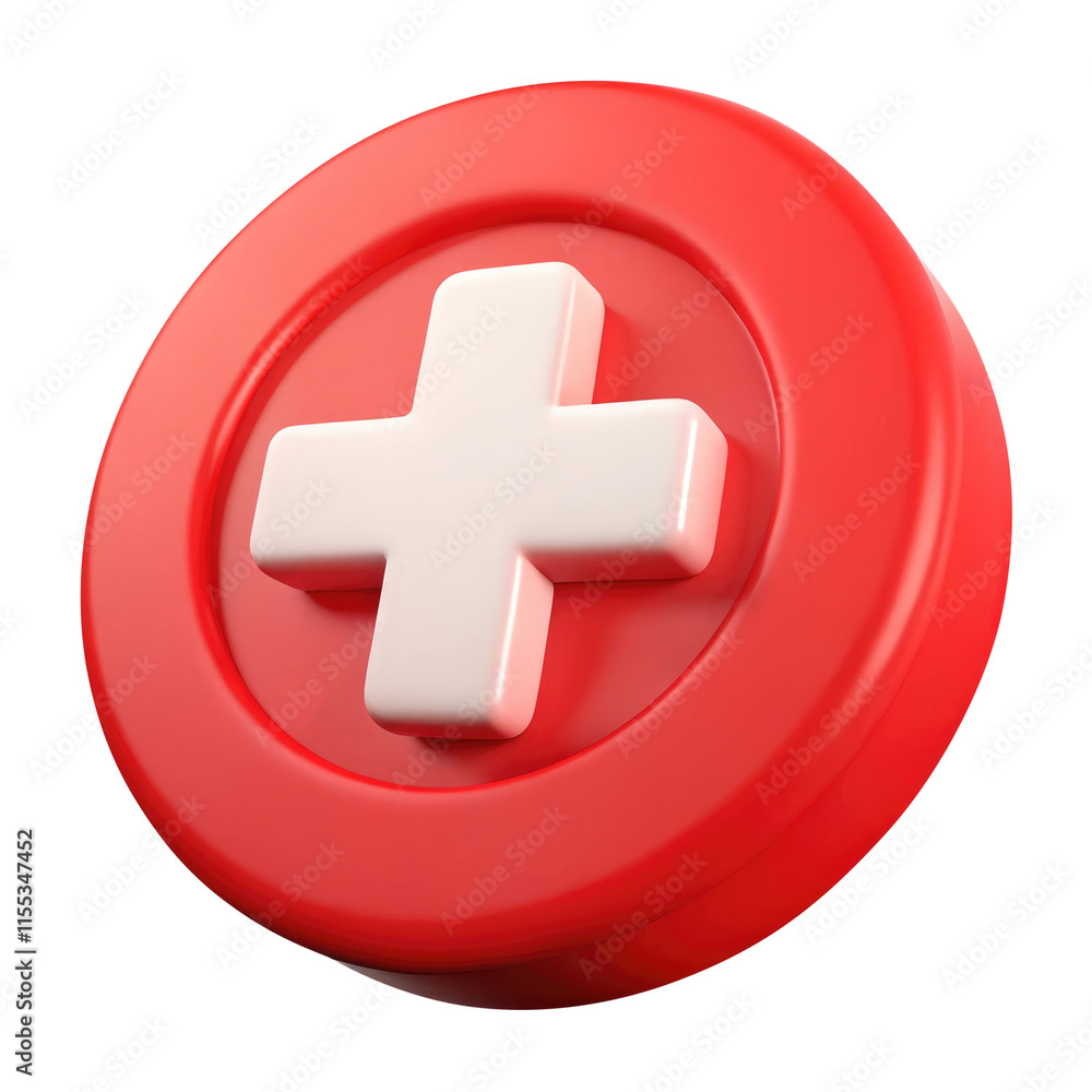 cross button 3d icon in cartoon plastic style minimal isolated on transparent white background, clipping path cross button 3d icon in cartoon plastic style minimal isolated on transparent white background, clipping path