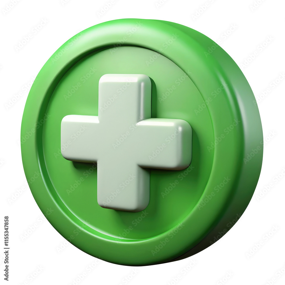 Fototapeta premium cross button 3d icon in cartoon plastic style minimal isolated on transparent white background, clipping path