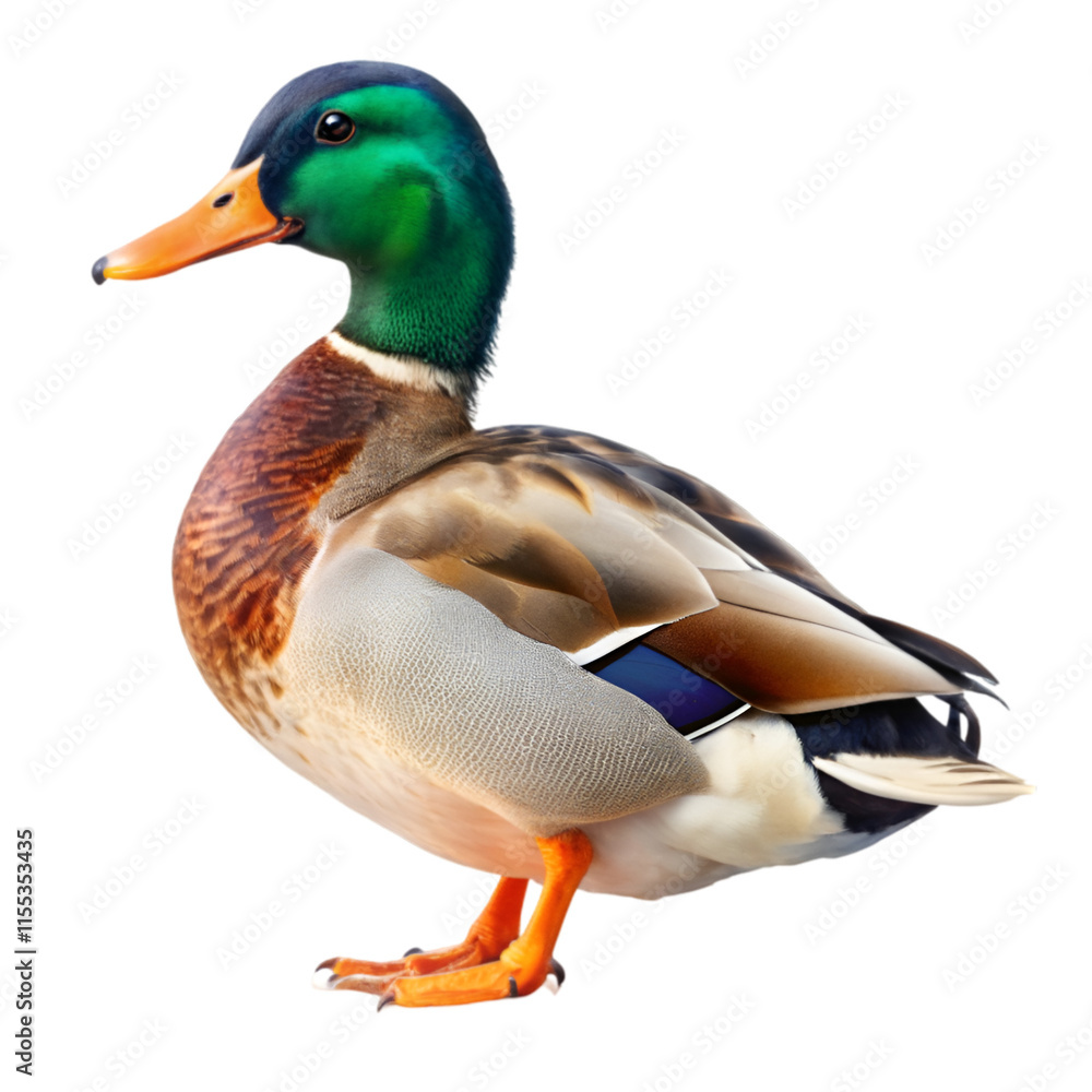Obraz premium Mallard duck isolated on transparent background