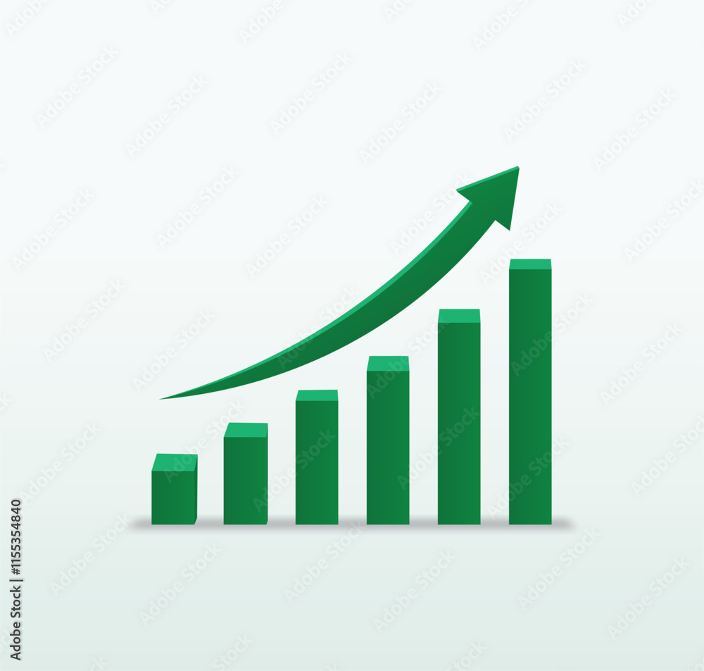 ,growing up graph vector illustration, business graph with arrow ,growing up graph vector illustration, business graph with arrow
