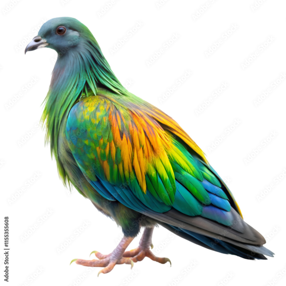 Obraz premium Nicobar pigeon isolated on transparent background