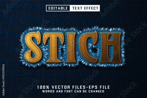 Stich 3d Text - Editable Text Effect