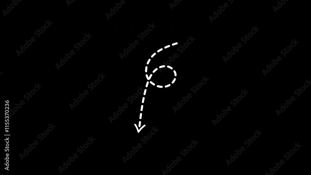 Dotted arrows white color animation transparent background. 4k Video Dotted arrows white color animation transparent background. 4k Video