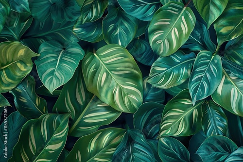 Wallpaper Mural abstract green leaf texture, nature background, tropical leaf Torontodigital.ca