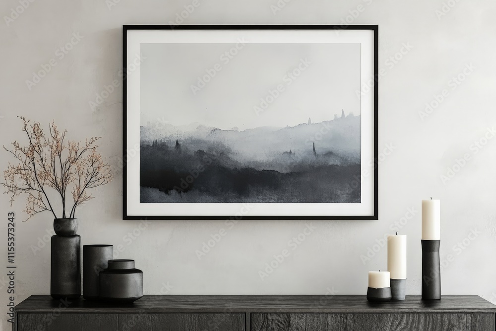 A captivating black and white abstract landscape artwork, featuring dark and moody watercolor brush strokes that evoke a sense of mystery and elegance. A captivating black and white abstract landscape artwork, featuring dark and moody watercolor brush strokes that evoke a sense of mystery and elegance.