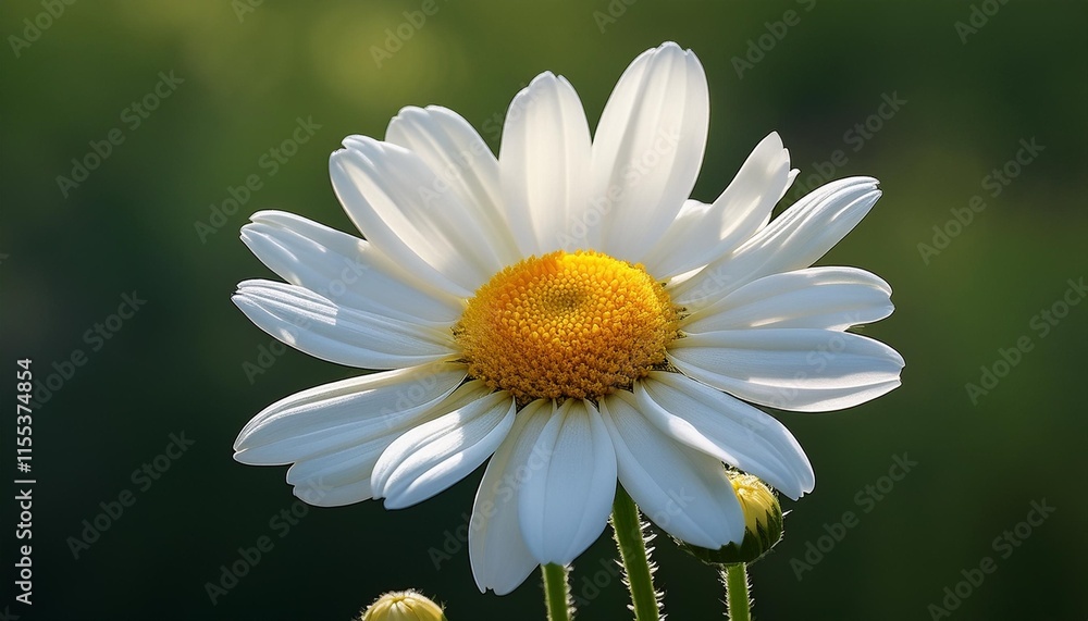 Fototapeta premium delicate flower with yellow center and white petals