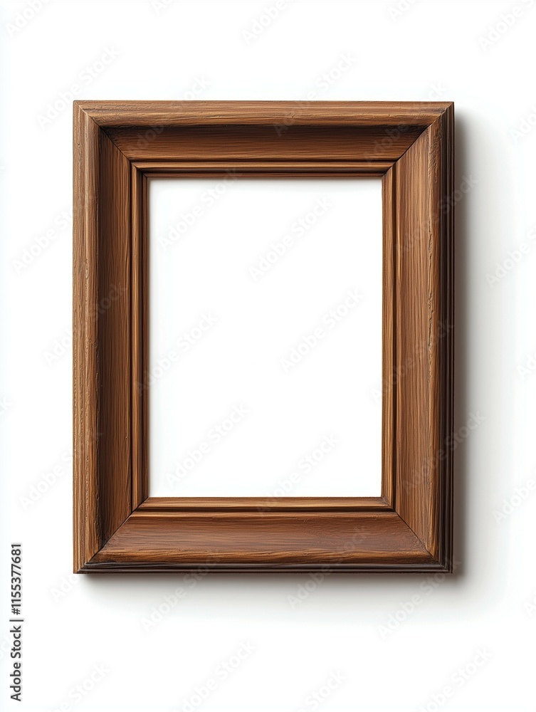 Wood picture frame isolated on white background with clipping path Wood picture frame isolated on white background with clipping path