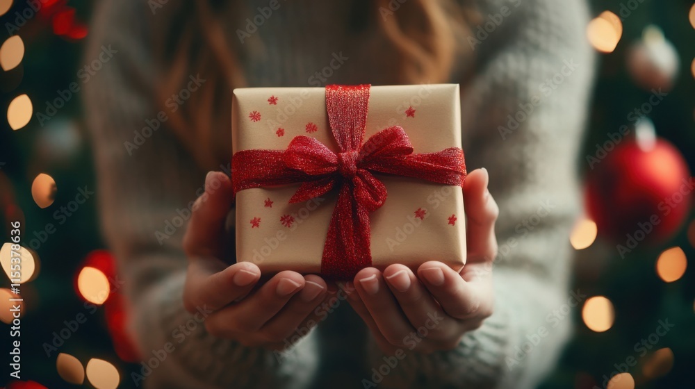 © Junaed Ahamed Sakib - Hands holding a Christmas gift near a tree. © Junaed Ahamed Sakib - Hands holding a Christmas gift near a tree.