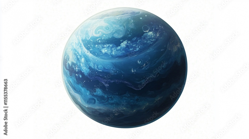 Detailed Uranus Planet Vector Isolated Illustration Detailed Uranus Planet Vector Isolated Illustration