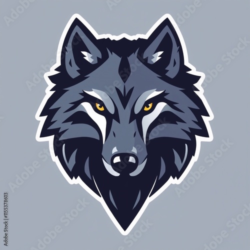 wolf logo shape design 