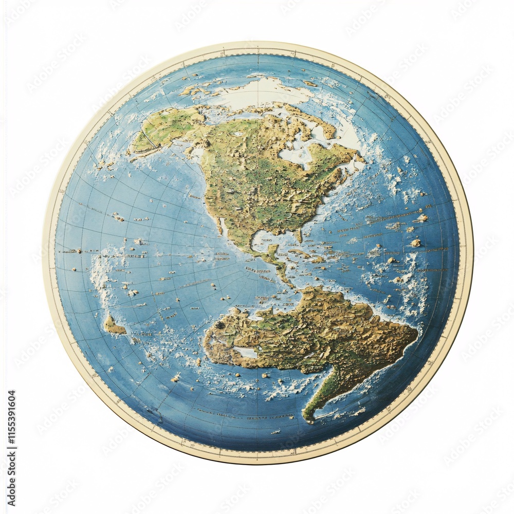 Fototapeta premium world map on white background