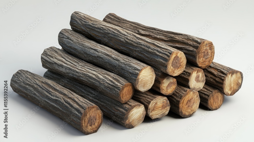 stack of rustic tree logs arranged neatly for firewood or construction projects stack of rustic tree logs arranged neatly for firewood or construction projects