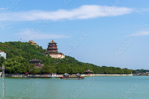 Kunming Lake and Foxiang Pavilion, Summer Palace, Beijing, China photo