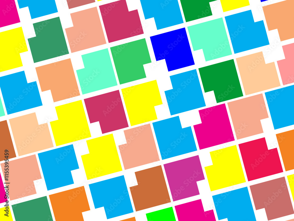 Abstract colorful checkered pattern seamless and confetti, on white background. Bright colorful retro checkered pattern background. Pixel pattern game background. Abstract colorful checkered pattern seamless and confetti, on white background. Bright colorful retro checkered pattern background. Pixel pattern game background.