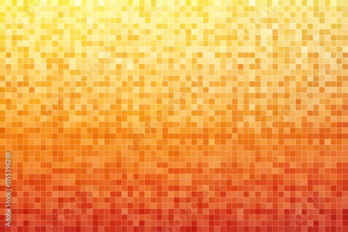 Pixelated Orange Yellow Mosaic Background