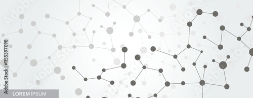 Abstract connection structure. Vector science background. Template banner for your design