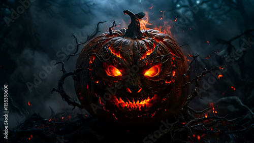 Halloween pumpkin background