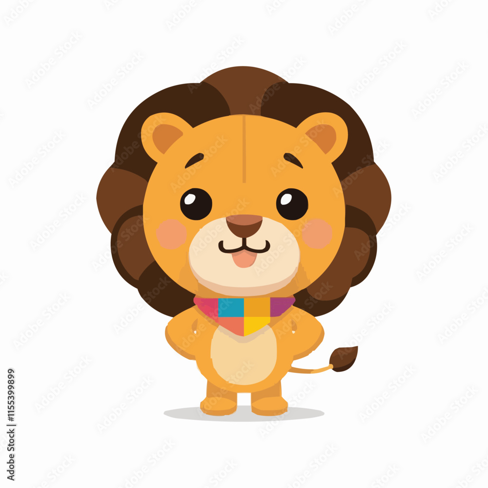 The Cute lion Cartoon illustration Design The Cute lion Cartoon illustration Design