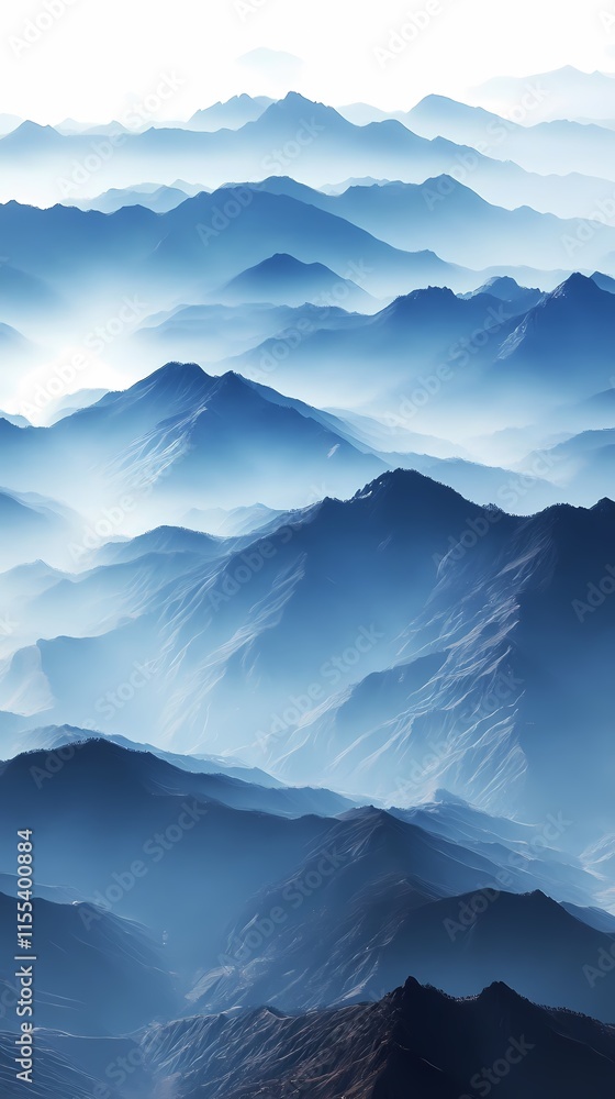 blue mountain illustration poster background blue mountain illustration poster background